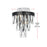 Elegant Lighting Josephine 2 Light 10" Wall Sconce, Black/Clear