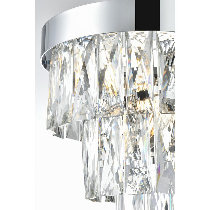 Elegant Lighting Josephine 2 Light 10" Wall Sconce, Chrome/Clear