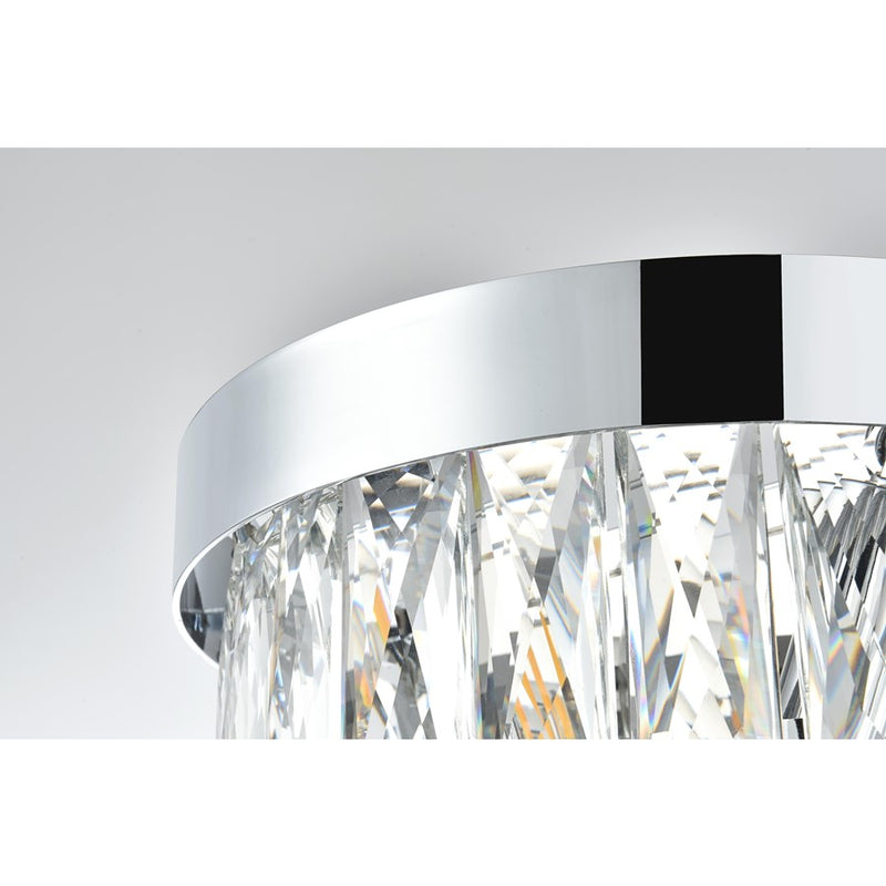 Elegant Lighting Josephine 2 Light 10" Wall Sconce, Chrome/Clear