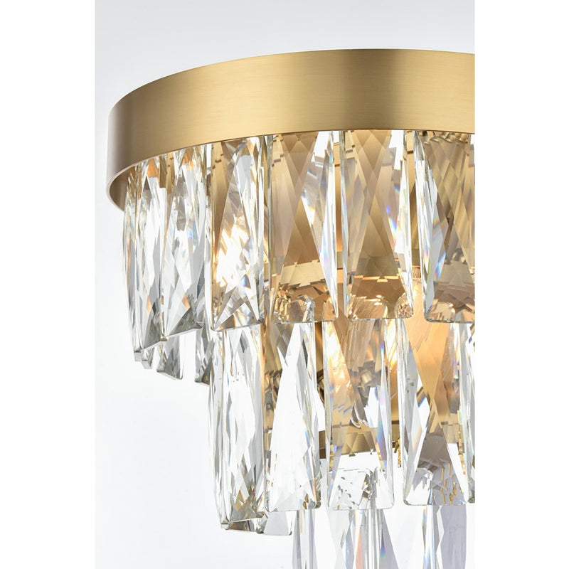 Elegant Lighting Josephine 2 Light 10" Wall Sconce, Satin Gold/Clear