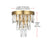 Elegant Lighting Josephine 2 Light 10" Wall Sconce, Satin Gold/Clear