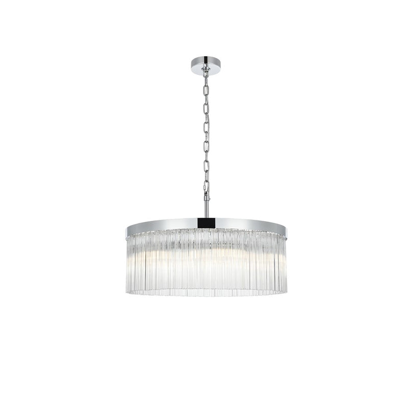 Elegant Lighting Harlow 6 Light 24" Chandelier, Chrome/Clear