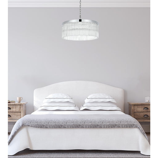 Elegant Lighting Harlow 6 Light 24" Chandelier, Chrome/Clear