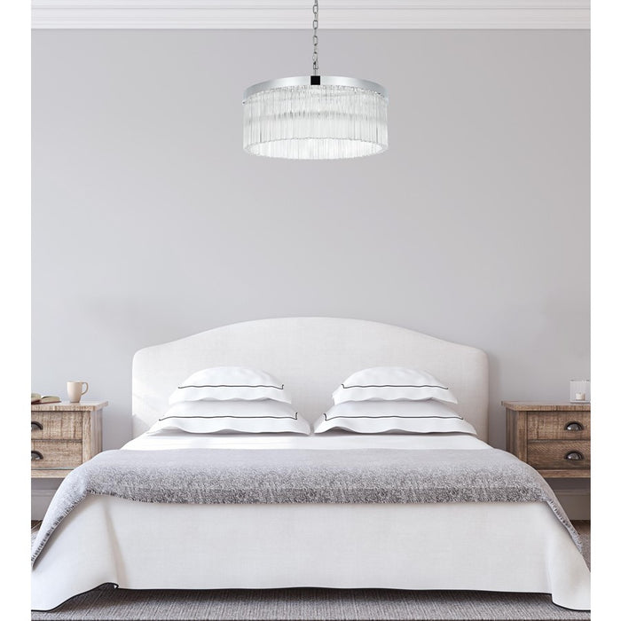 Elegant Lighting Harlow 6 Light 24" Chandelier, Chrome/Clear