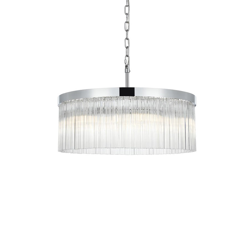 Elegant Lighting Harlow 6 Light 24" Chandelier, Chrome/Clear