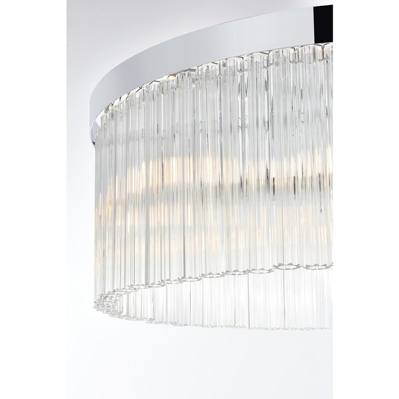 Elegant Lighting Harlow 6 Light 24" Chandelier, Chrome/Clear