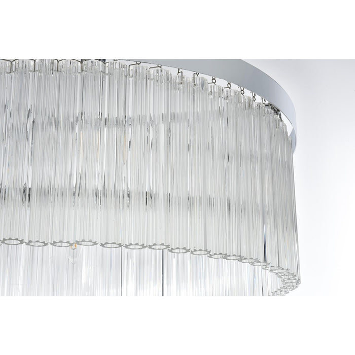 Elegant Lighting Harlow 6 Light 24" Chandelier, Chrome/Clear