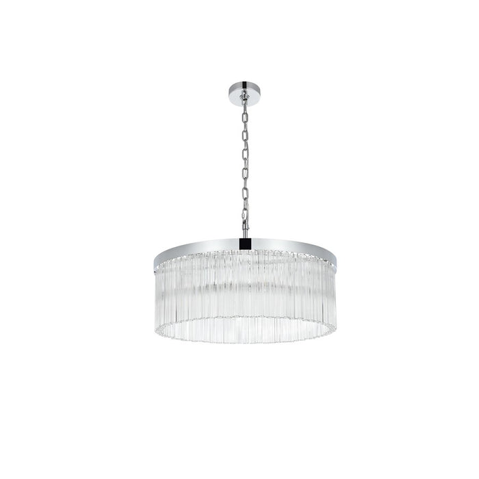 Elegant Lighting Harlow 6 Light 24" Chandelier, Chrome/Clear