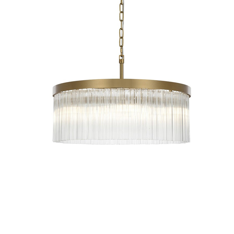 Elegant Lighting Harlow 6 Light 24" Chandelier, Satin Gold/Clear
