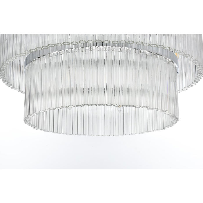 Elegant Lighting Harlow 14 Light 32" Chandelier, Chrome/Clear