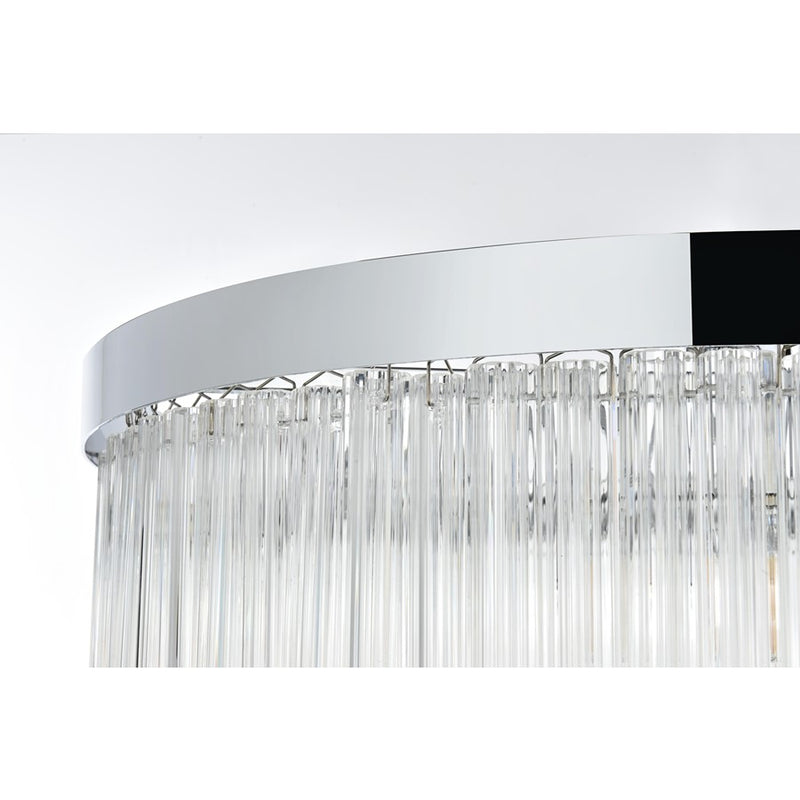 Elegant Lighting Harlow 14 Light 32" Chandelier, Chrome/Clear