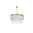 Elegant Lighting Harlow 14 Light 32" Chandelier, Satin Gold/Clear