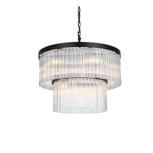Elegant Lighting Harlow 9 Lt 24" Chandelier, Black