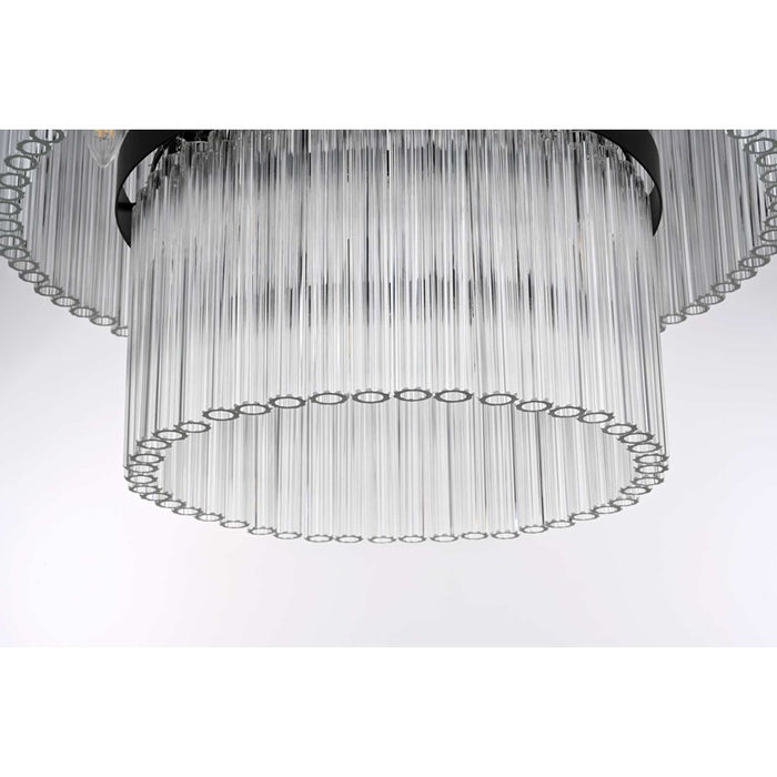 Elegant Lighting Harlow 9 Lt 24" Chandelier, Black