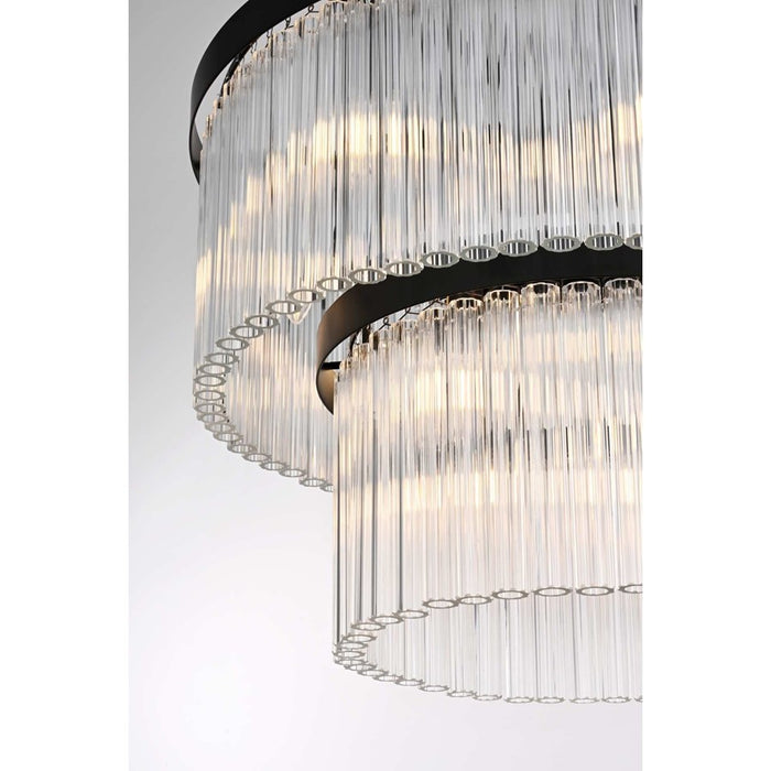 Elegant Lighting Harlow 9 Lt 24" Chandelier, Black