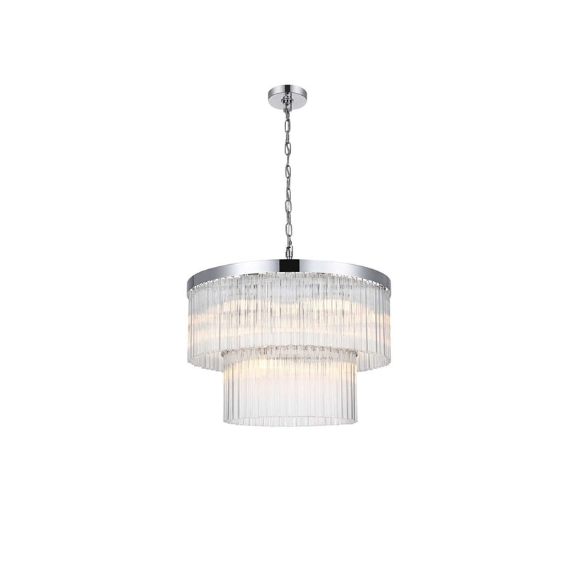 Elegant Lighting Harlow 9 Lt 24" Chandelier, Chrome