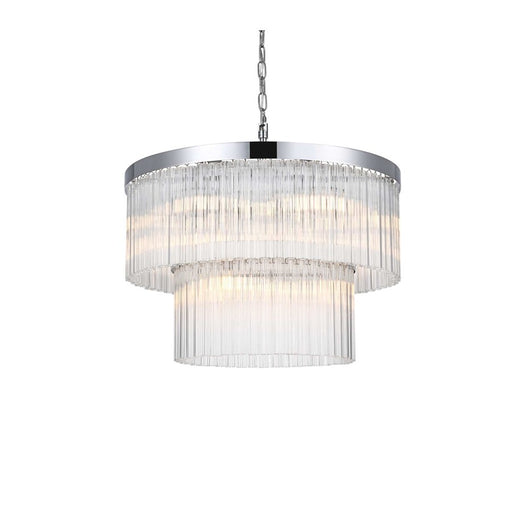 Elegant Lighting Harlow 9 Lt 24" Chandelier, Chrome