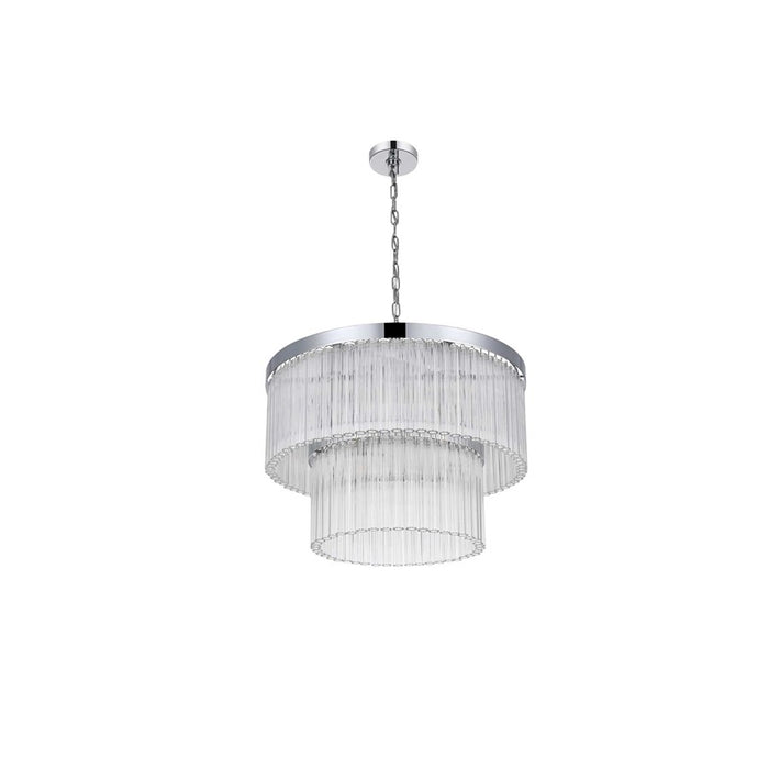 Elegant Lighting Harlow 9 Lt 24" Chandelier, Chrome