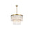 Elegant Lighting Harlow 9 Lt 24" Chandelier, Satin Gold - 1070G24SG