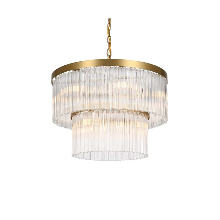 Elegant Lighting Harlow 9 Lt 24" Chandelier, Satin Gold