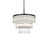 Elegant Lighting Harlow 18 Light 32" Chandelier, Black/Clear