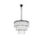 Elegant Lighting Harlow 18 Light 32" Chandelier, Black/Clear