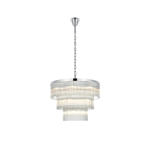 Elegant Lighting Harlow 18 Light 32" Chandelier, Chrome/Clear - 1070G32C