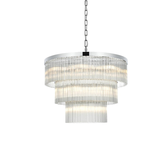 Elegant Lighting Harlow 18 Light 32" Chandelier, Chrome/Clear
