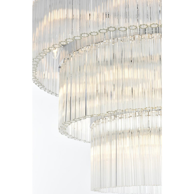 Elegant Lighting Harlow 18 Light 32" Chandelier, Chrome/Clear