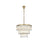 Elegant Lighting Harlow 18 Light 32" Chandelier, Satin Gold/Clear - 1070G32SG