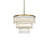 Elegant Lighting Harlow 18 Light 32" Chandelier, Satin Gold/Clear