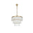 Elegant Lighting Harlow 18 Light 32" Chandelier, Satin Gold/Clear