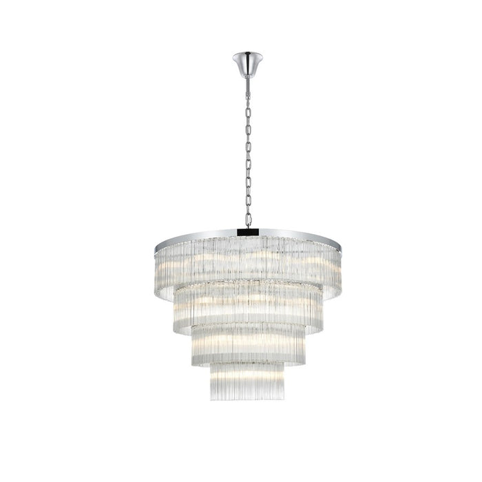 Elegant Lighting Harlow 28 Light 40" Chandelier, Chrome/Clear - 1070G40C