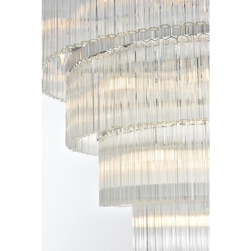 Elegant Lighting Harlow 28 Light 40" Chandelier, Chrome/Clear