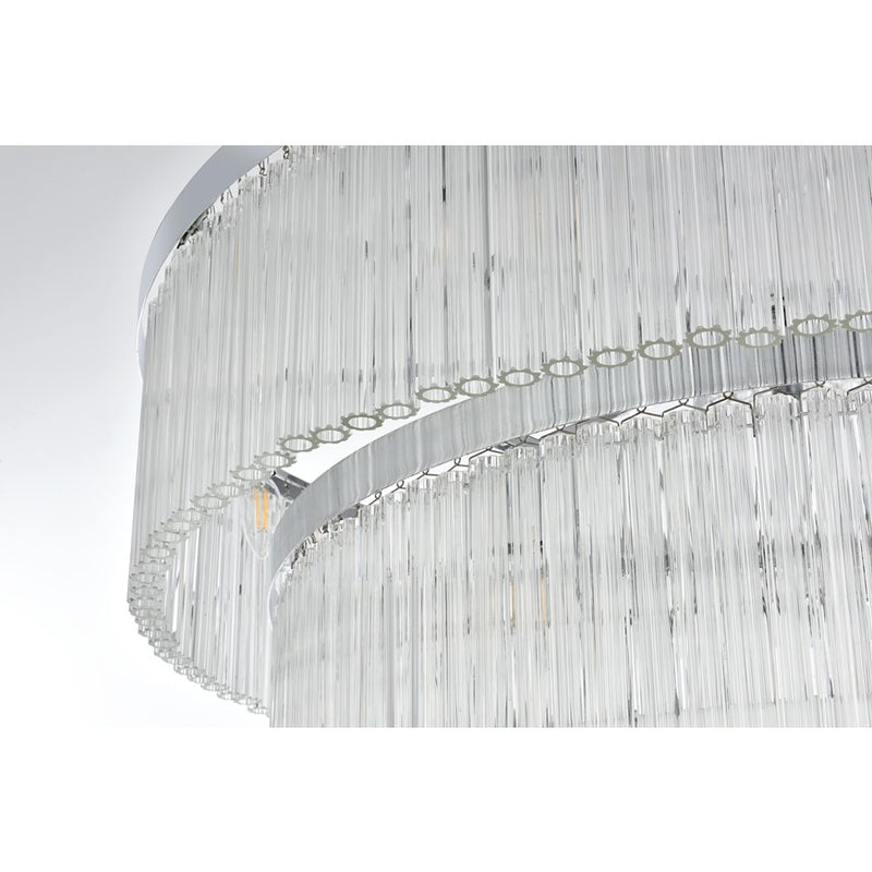 Elegant Lighting Harlow 28 Light 40" Chandelier, Chrome/Clear