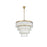 Elegant Lighting Harlow 28 Light 40" Chandelier, Satin Gold/Clear