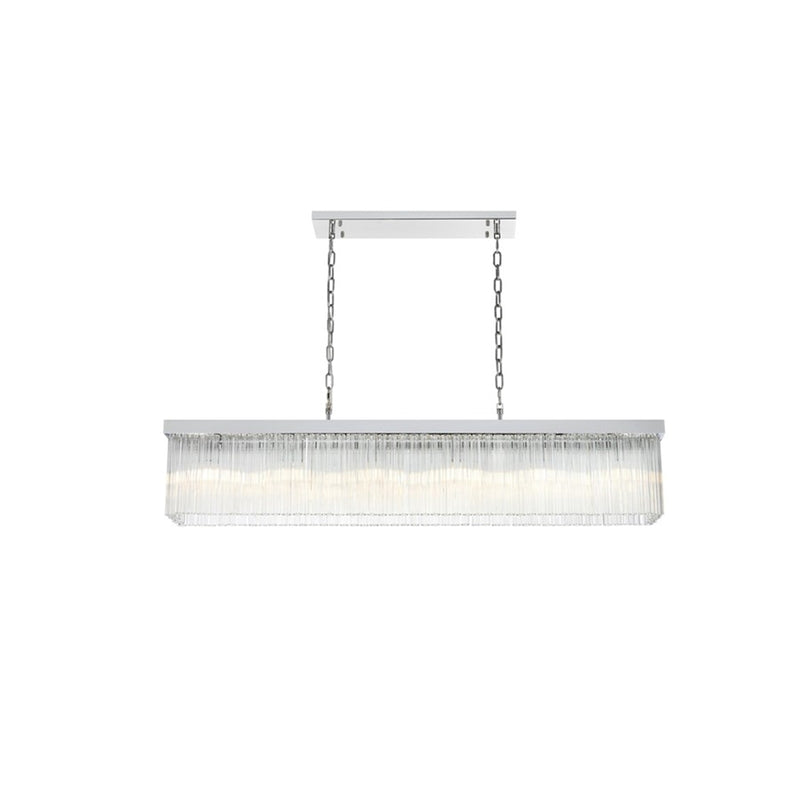 Elegant Lighting Harlow 6 Light 49" Chandelier, Chrome/Clear