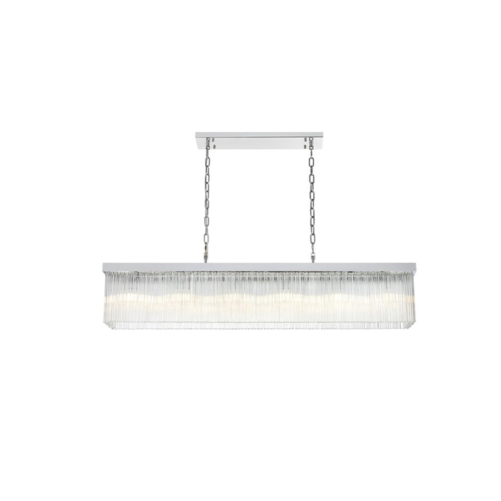 Elegant Lighting Harlow 6 Light 49" Chandelier, Chrome/Clear