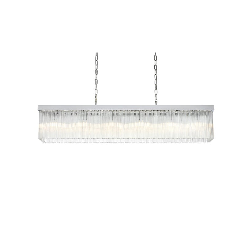 Elegant Lighting Harlow 6 Light 49" Chandelier, Chrome/Clear