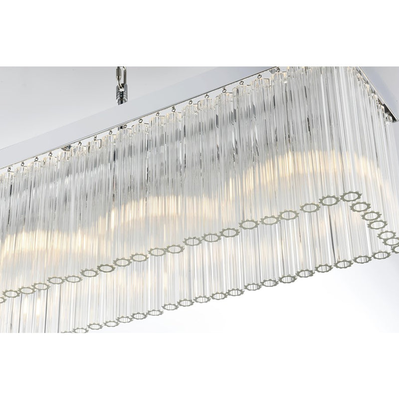 Elegant Lighting Harlow 6 Light 49" Chandelier, Chrome/Clear