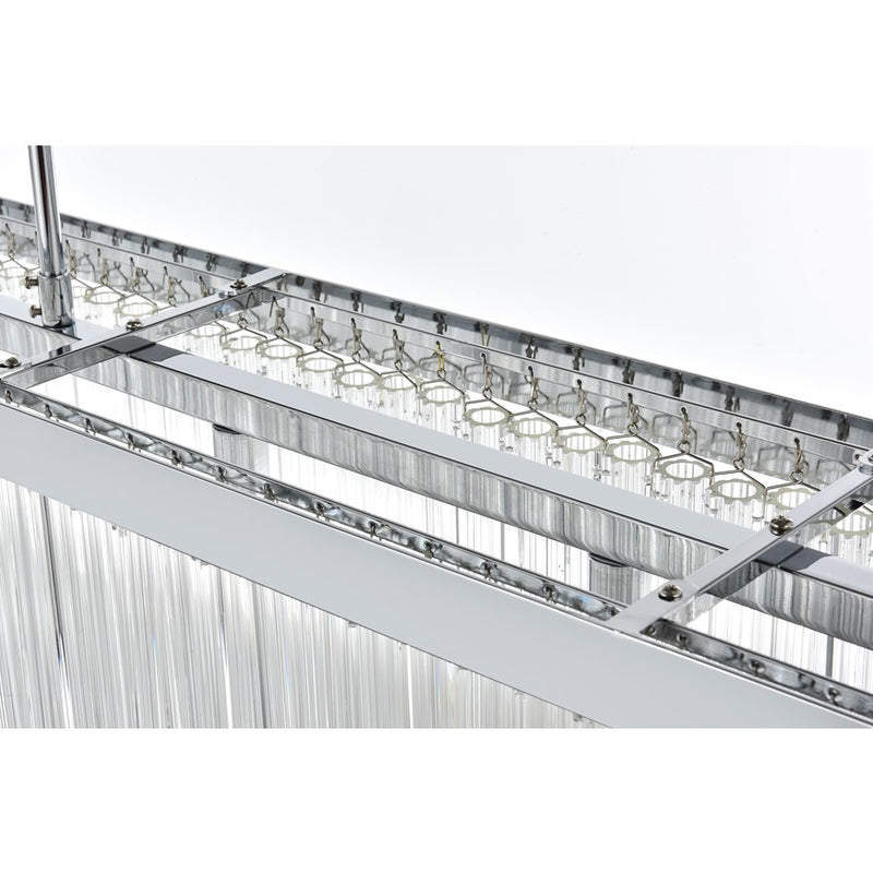 Elegant Lighting Harlow 6 Light 49" Chandelier, Chrome/Clear