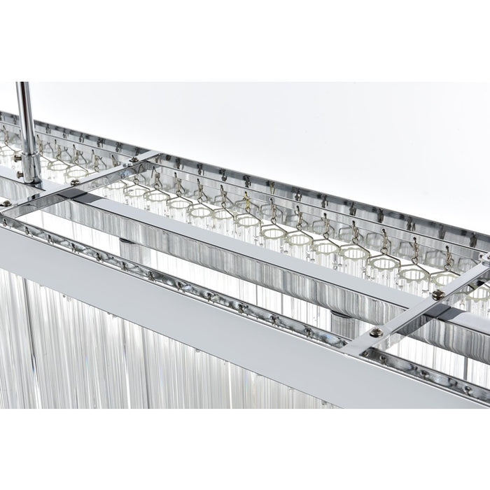 Elegant Lighting Harlow 6 Light 49" Chandelier, Chrome/Clear