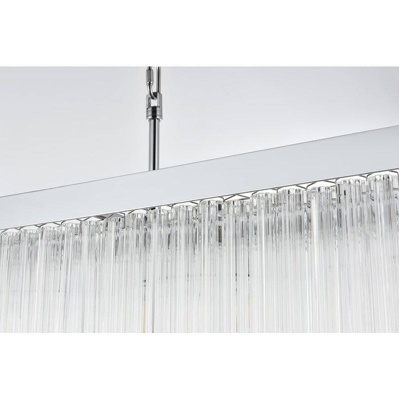 Elegant Lighting Harlow 6 Light 49" Chandelier, Chrome/Clear