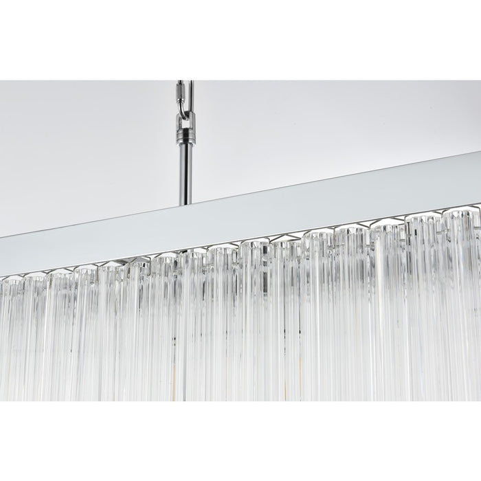 Elegant Lighting Harlow 6 Light 49" Chandelier, Chrome/Clear