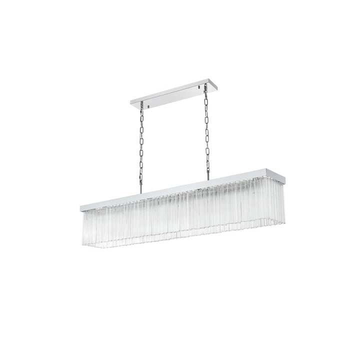 Elegant Lighting Harlow 6 Light 49" Chandelier, Chrome/Clear