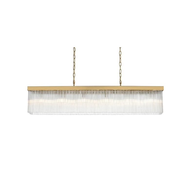 Elegant Lighting Harlow 6 Light 49" Chandelier, Satin Gold/Clear