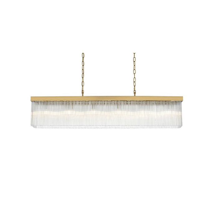 Elegant Lighting Harlow 6 Light 49" Chandelier, Satin Gold/Clear