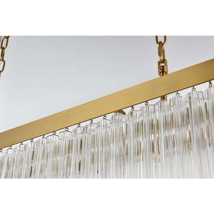 Elegant Lighting Harlow 6 Light 49" Chandelier, Satin Gold/Clear