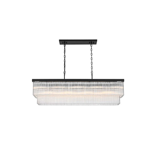 Elegant Lighting Harlow 9 Lt 53" Chandelier, Black - 1070G53BK