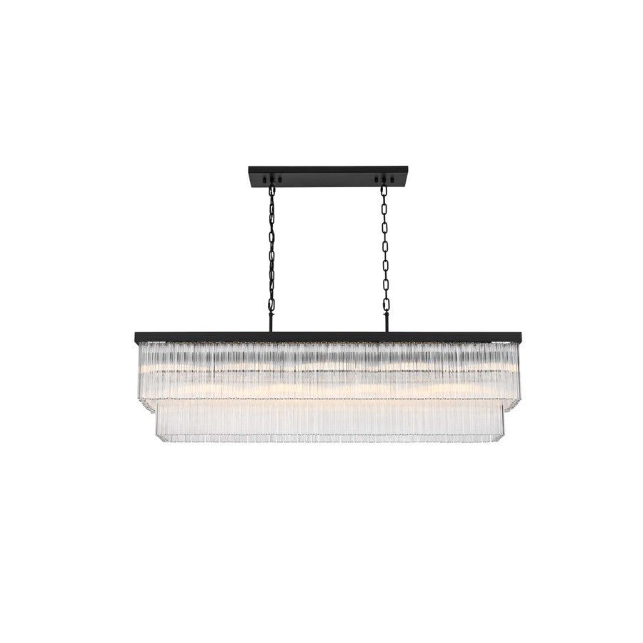 Elegant Lighting Harlow 9 Lt 53" Chandelier, Black - 1070G53BK